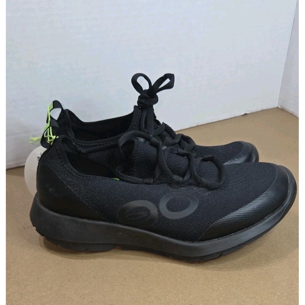 NEW Oofos Oomg Sport LS Black Lace Up Recovery Comfort  Walking Shoes Womens 6